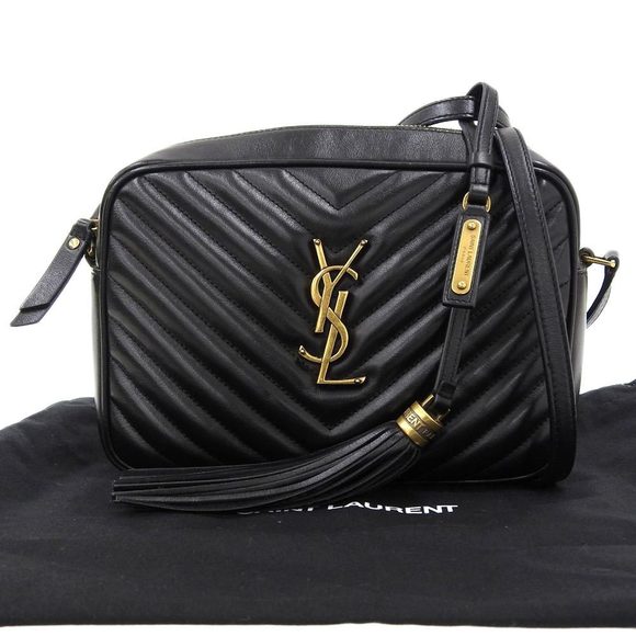 Saint Laurent Paris 574494 Lou Camera Bag Leather Shoulder Bag Black - Picture 1 of 9